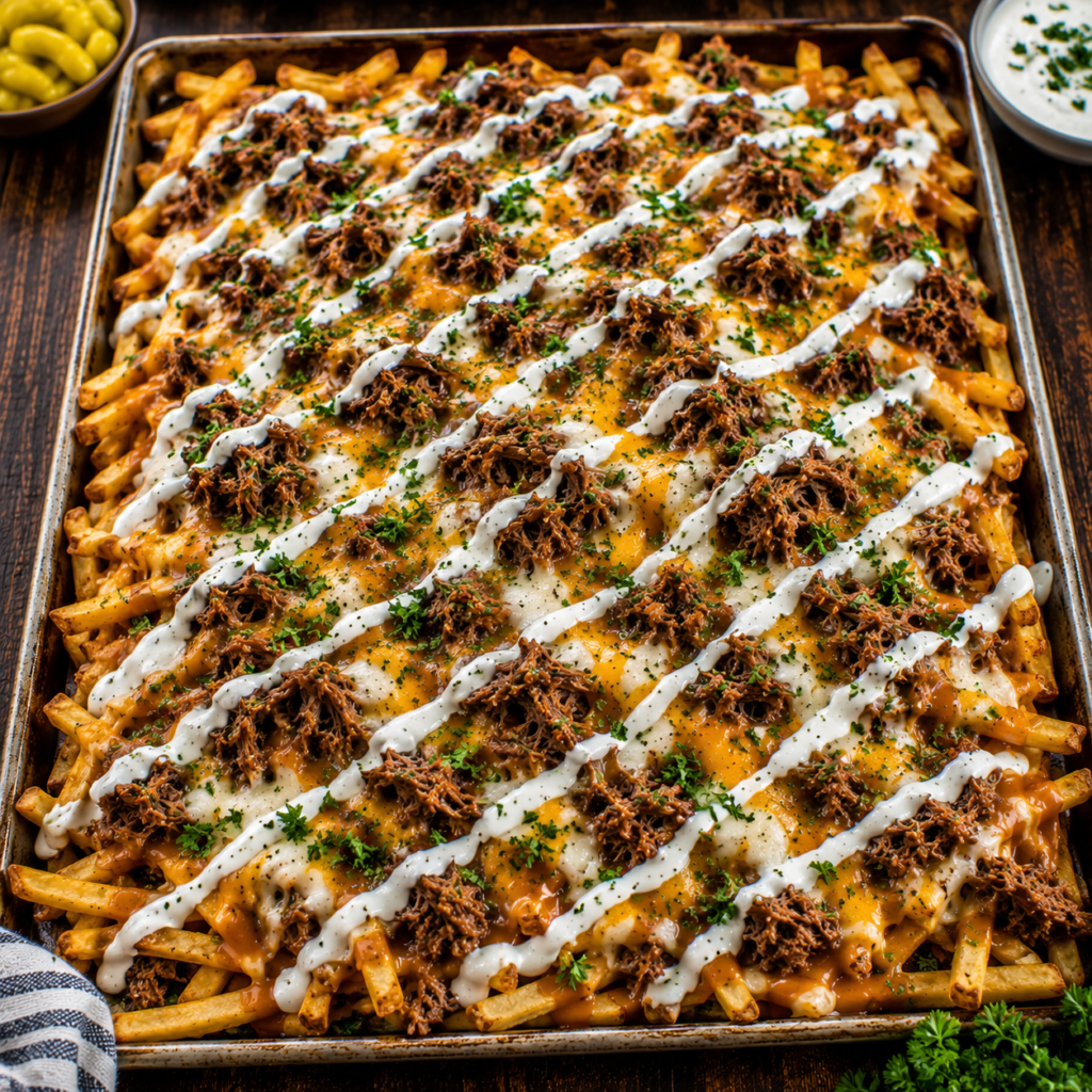 Golden buttery Mississippi Pot Roast Sliders made with tender shredded pot roast, melted provolone cheese, melted sharp cheddar cheese, garlic butter Hawaiian rolls, and fresh parsley.